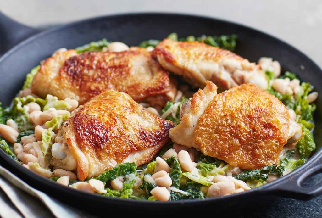 Chicken thigh and Cannellini beans