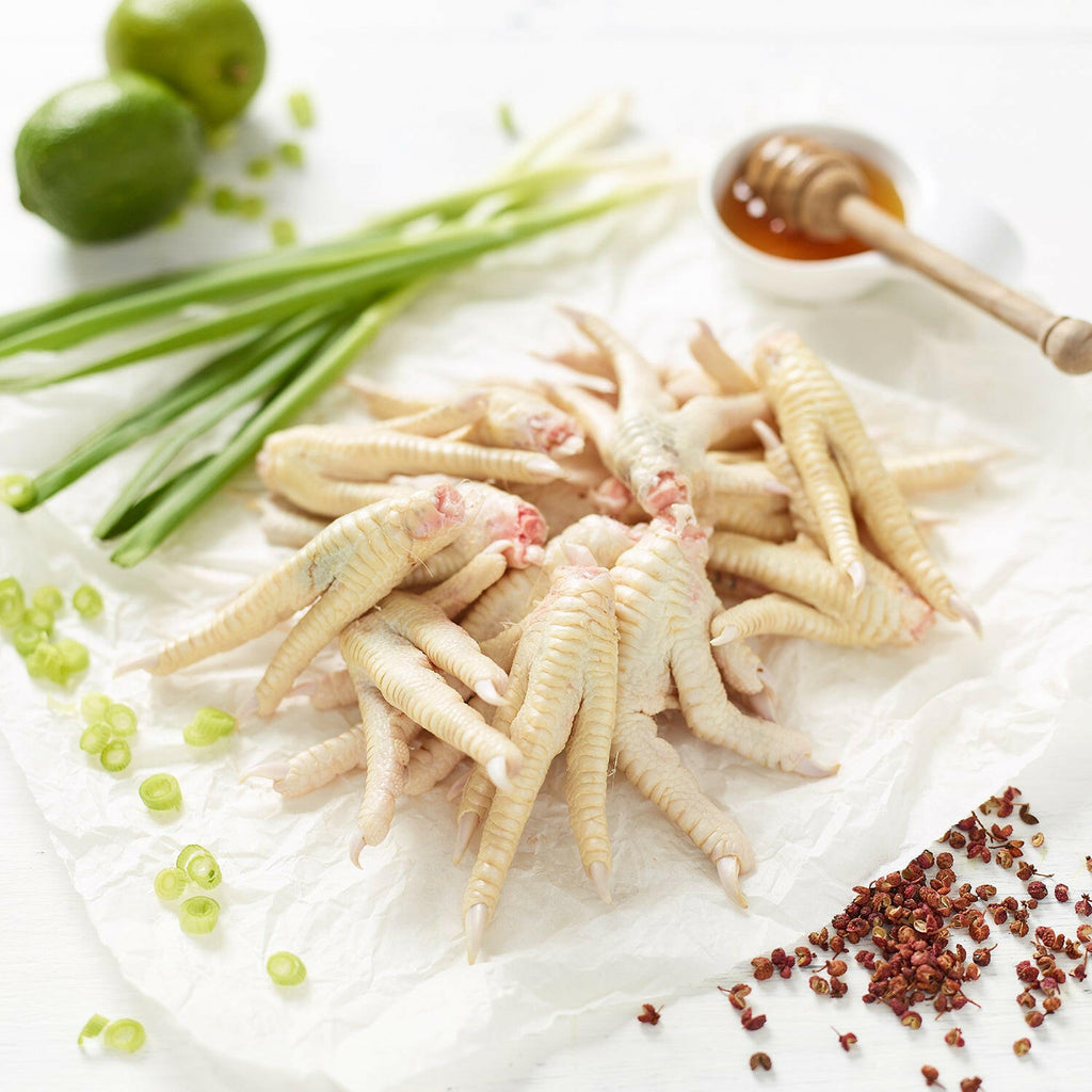 Free Range Chicken Feet with lime, spring onion, honey and herbs